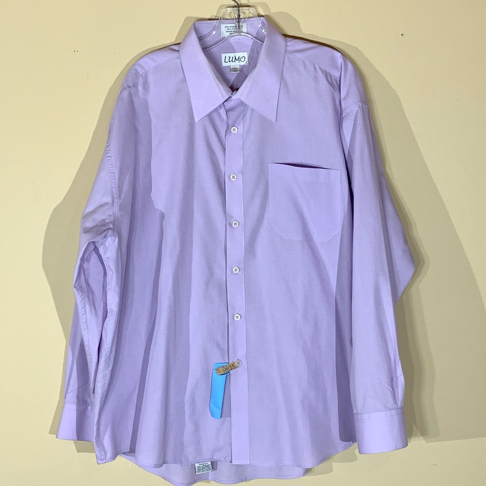 Lumo Lavender Purple Long Sleeve Button Up Shirt - Size XL